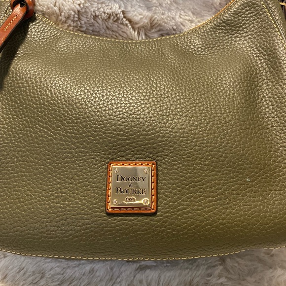 Dooney & Bourke Green Leather Shoulder Bag - Picture 3 of 10